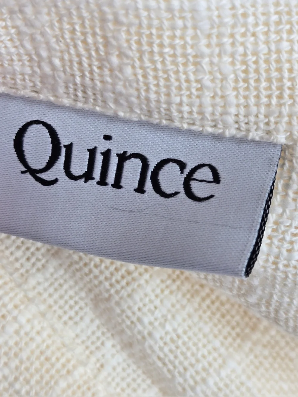 NWT QUINCE Set Of 2 48x84 Cotton Sheer Curtains Ivory 0743
